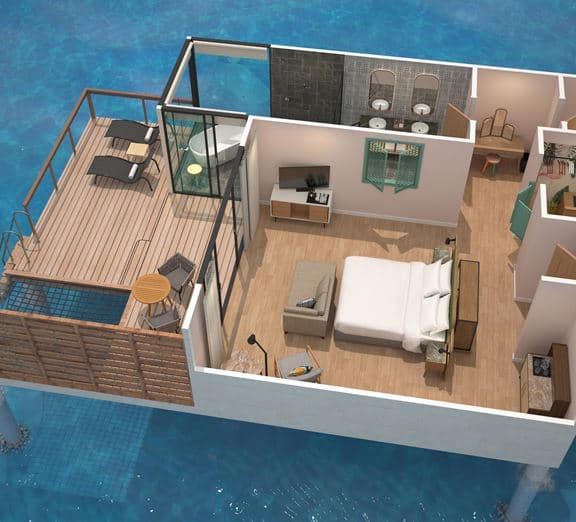 Sunset Overwater Villa Camerele